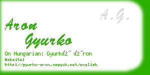 aron gyurko business card